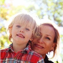 Mum with young son