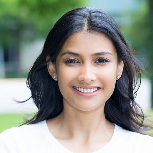 Indian woman smiling