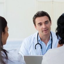 specialist with patients