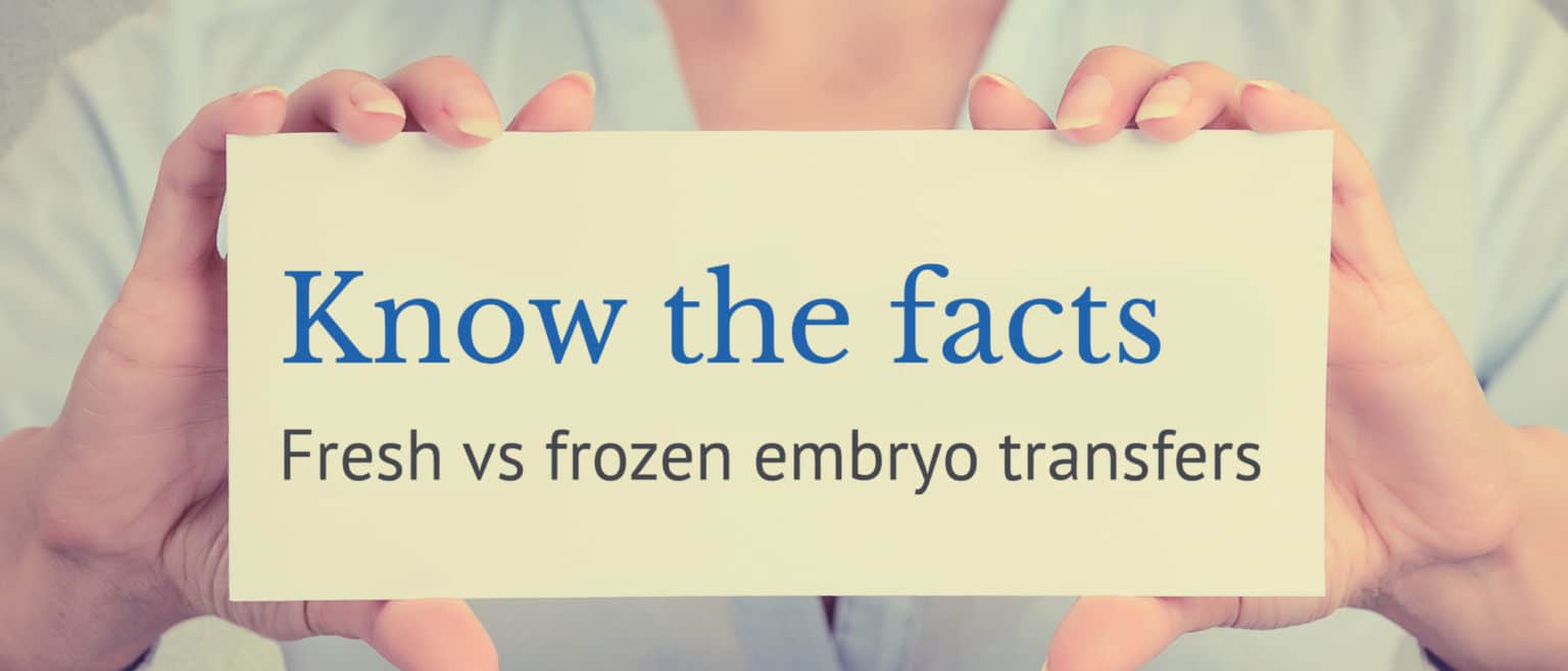Know the facts Fresh versus Frozen Embryo Transfers(FET) City Fertility