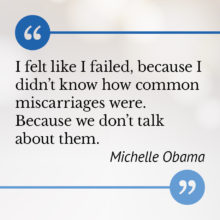Michelle Obama on suffering miscarriages blog feature image