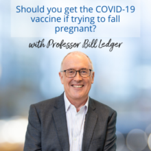 Professor Bill Ledger text: Should you get the COVID-19 vaccine if trying to fall pregnant - featured image